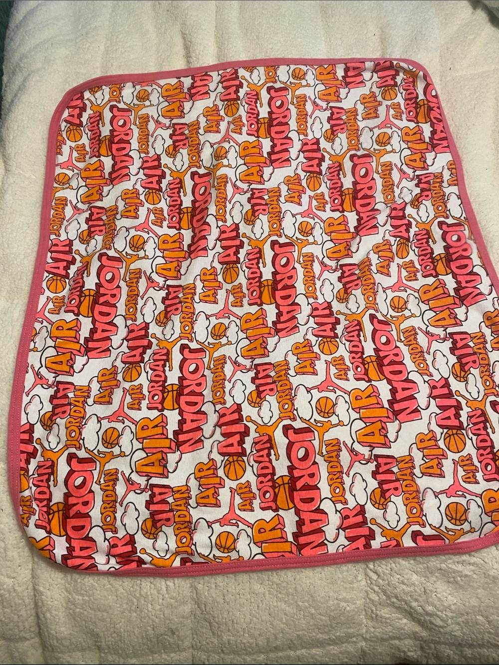Pink & Orange 100% Cotton Baby Throw/Receiving Blanket